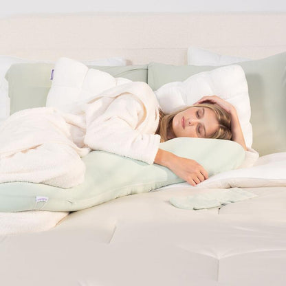 TOCCERA | BodyAlign Plus+ Pillow - Full Body Ergonomic Support Pillow for Back, Belly, Hips & Legs, Cooling Side Sleeper Pillow for Pregnancy, Maternity & Body Pain Relief