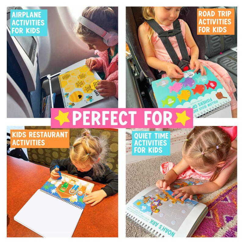 Hadley Designs Bible Busy Book for Toddlers and Preschool, Montessori Christian Quiet Book with 152 Velcro Pieces and 15 Faith Activities for Church