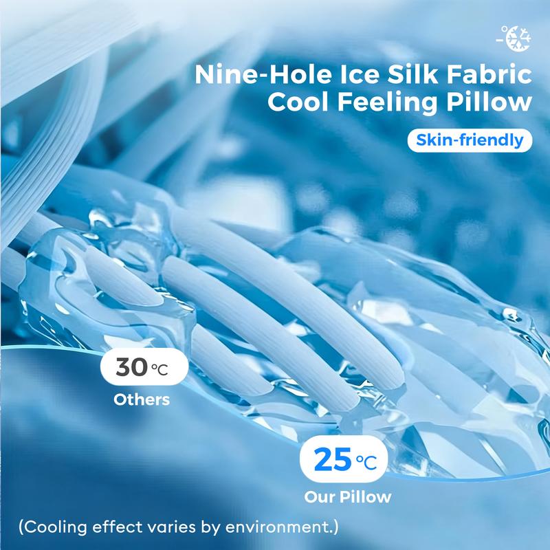 TOCCERA Cooling Memory Neck Pillow, Adjustable Ergonomic Memory Foam Neck Pillows, Cervical Support