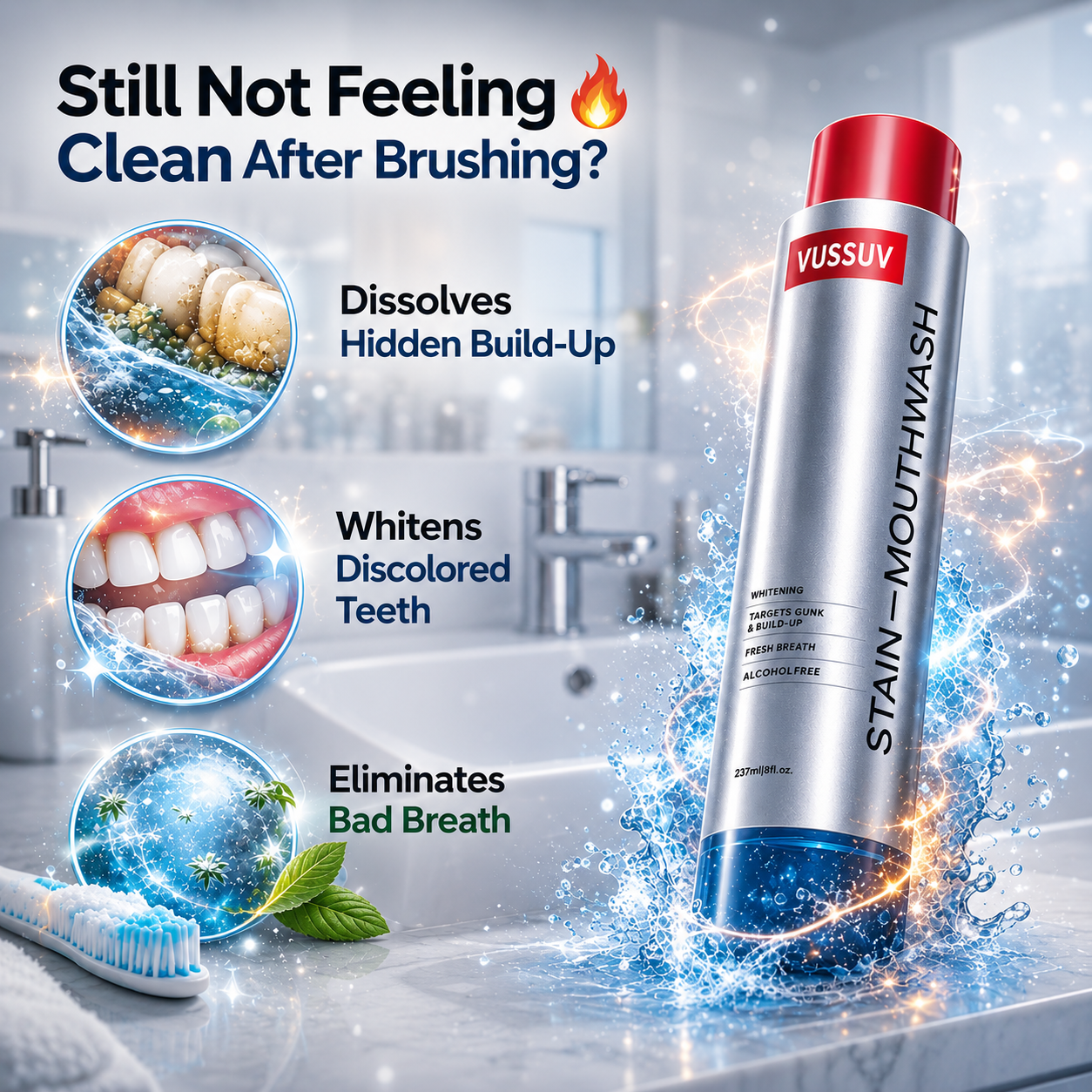 TOCCERA™Mouthwash｜Not Just Fresher Breath — A Truly Deep Clean Feeling 🦷💜