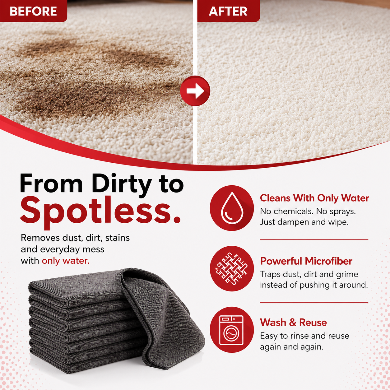Magic Cleaning Cloth – Cleans with Only Water