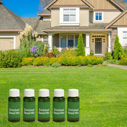 Easy Spray-On Grass Seed & Fertilizer Solution - Instantly Restore Thicker, Greener Lawns in Days (Includes Sprayer & Formula