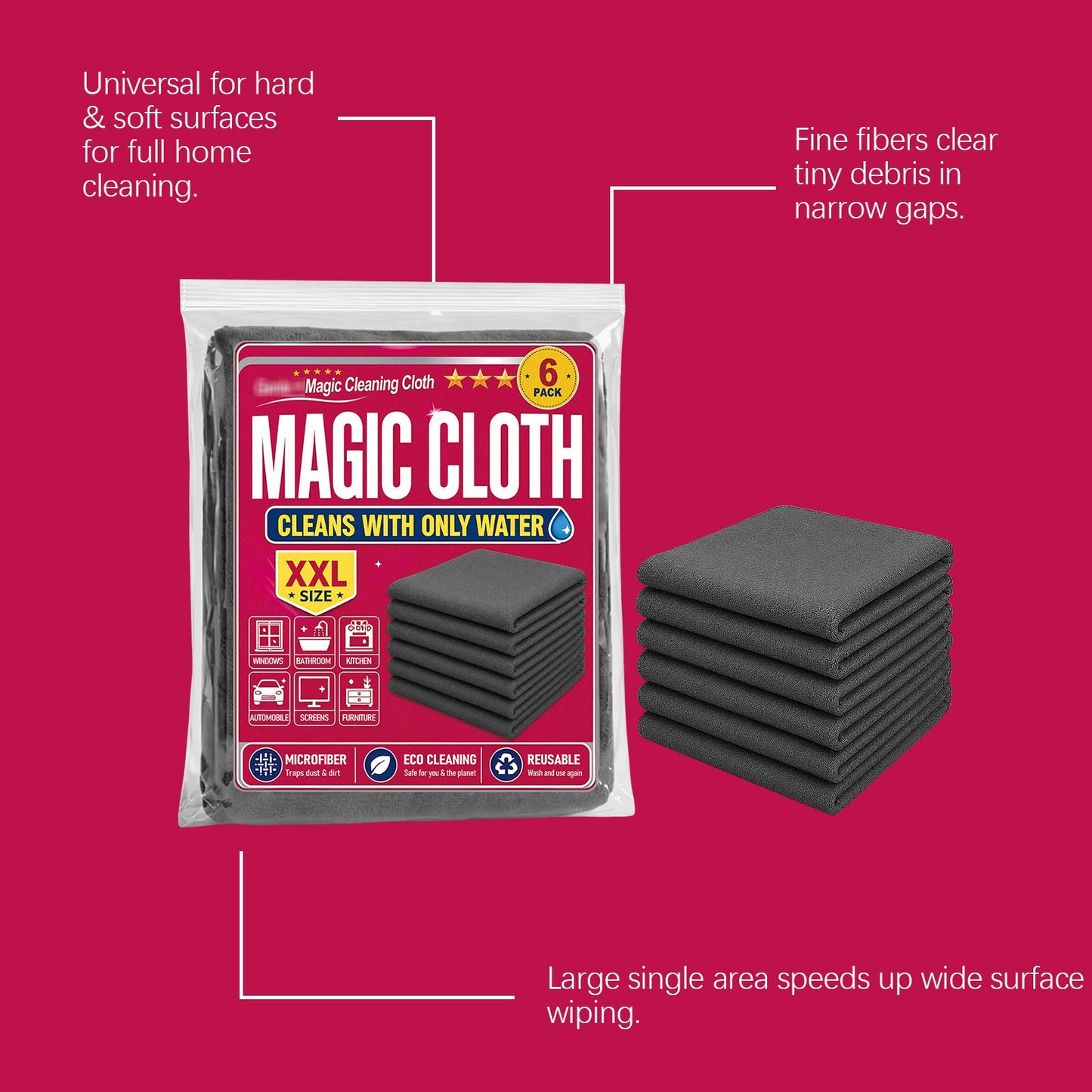 Magic Cleaning Cloth – Cleans with Only Water